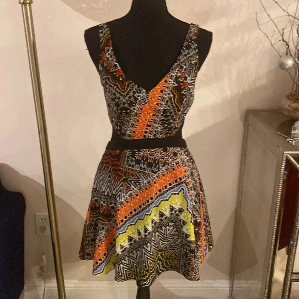 Guess by Marciano Multicolor Patterned Dress